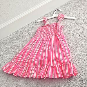 3T Pink Seersucker Dress